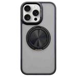 For iPhone 13 Pro Skin-feel Two-color Edge Strips 360 MagSafe Holder Phone Case(Black)