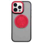 For iPhone 12 Pro Max Skin-feel Two-color Edge Strips 360 MagSafe Holder Phone Case(Red)