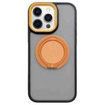 For iPhone 12 Pro Max Skin-feel Two-color Edge Strips 360 MagSafe Holder Phone Case(Orange)