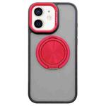 For iPhone 11 Skin-feel Two-color Edge Strips 360 MagSafe Holder Phone Case(Red)