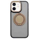 For iPhone 11 Skin-feel Two-color Edge Strips 360 MagSafe Holder Phone Case(Desert Gold)