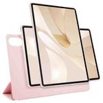 For Huawei MatePad Air 12 2024 Trifold Magnetic Split Acrylic Leather Tablet Case(Pink)