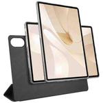 For Huawei MatePad Air 12 2024 Trifold Magnetic Split Acrylic Leather Tablet Case(Black)