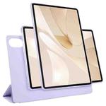 For Huawei MatePad Air 12 2024 Trifold Magnetic Split Acrylic Leather Tablet Case(Taro Purple)