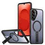 For Samsung Galaxy A26 5G Honeycomb Cooling MagSafe Holder Phone Case(Black)