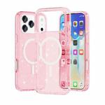 For iPhone 17 Pro Terminator Style Glitter Powder MagSafe Magnetic Phone Case(Pink)