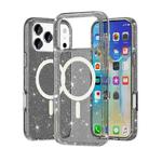 For iPhone 17 Pro Terminator Style Glitter Powder MagSafe Magnetic Phone Case(Black)