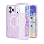For iPhone 17 Pro Terminator Style Glitter Powder MagSafe Magnetic Phone Case(Purple)