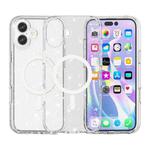 For iPhone 17 Terminator Style Glitter Powder MagSafe Magnetic Phone Case(White)