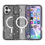 For iPhone 17 Terminator Style Glitter Powder MagSafe Magnetic Phone Case(Black)