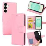 For Samsung Galaxy S25+ 5G Crystal Texture Leather Phone Case(Pink)