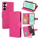 For Samsung Galaxy S25+ 5G Crystal Texture Leather Phone Case(Rose Red)