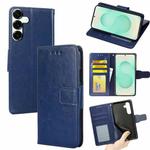 For Samsung Galaxy S25+ 5G Crystal Texture Leather Phone Case(Royal Blue)