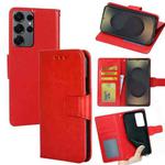 For Samsung Galaxy S25 Ultra 5G Crystal Texture Leather Phone Case(Red)