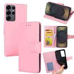 For Samsung Galaxy S25 Ultra 5G Crystal Texture Leather Phone Case(Pink)