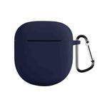 For Bose QuietComfort Earbuds II Solid Color Silicone Earphone Protective Case with Hook(Blue)
