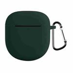 For Bose QuietComfort Earbuds II Solid Color Silicone Earphone Protective Case with Hook(Green)