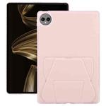 For Huawei MatePad Pro 12.2 2024 Folding Magnetic Holder Acrylic Leather Back Tablet Case(Pink)