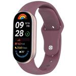 For Xiaomi Smart Band 10 / 9 / 8 Reverse Buckle Silicone Watch Band(Smoke Purple)