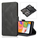 For Samsung Galaxy A01 Retro Magnetic Closing Clasp Horizontal Flip Leather Case with Holder & Card Slots & Photo Frame & Wallet(Black)