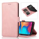 For Samsung Galaxy A20 & A30 Retro Magnetic Closing Clasp Horizontal Flip Leather Case with Holder & Card Slots & Photo Frame & Wallet(Rose Gold)