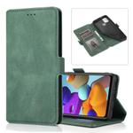 For Samsung Galaxy A21s Retro Magnetic Closing Clasp Horizontal Flip Leather Case with Holder & Card Slots & Photo Frame & Wallet(Dark Green)