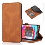 For Samsung Galaxy A70 Retro Magnetic Closing Clasp Horizontal Flip Leather Case with Holder & Card Slots & Photo Frame & Wallet(Brown)