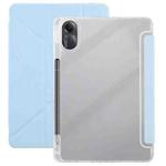 For Redmi Pad SE 11 2025 / Pad 2 Clear Acrylic Deformation Leather Tablet Case(Ice Blue)