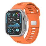 For Apple Watch 46mm / 49mm / 45mm / 44mm Checkered Reverse Buckle Silicone Watch Band(Orange)