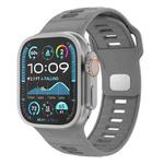 For Apple Watch 46mm / 49mm / 45mm / 44mm Checkered Reverse Buckle Silicone Watch Band(Dark Grey)
