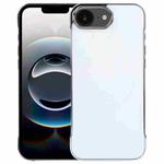 For iPhone 16e Electroplating Frameless Frosted Anti-Glare PC MagSafe Phone Case(Silver White)