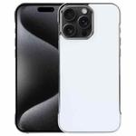 For iPhone 15 Pro Electroplating Frameless Frosted Anti-Glare PC MagSafe Phone Case(Silver White)