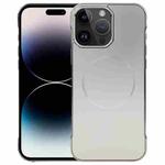 For iPhone 14 Pro Max Electroplating Frameless Frosted Anti-Glare PC MagSafe Phone Case(Titanium Gray)