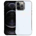For iPhone 13 Pro Max / 12 Pro Max Electroplating Frameless Frosted Anti-Glare PC MagSafe Phone Case(Silver White)