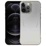 For iPhone 13 Pro Max / 12 Pro Max Electroplating Frameless Frosted Anti-Glare PC MagSafe Phone Case(Titanium Gray)