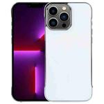 For iPhone 13 Pro Electroplating Frameless Frosted Anti-Glare PC MagSafe Phone Case(Silver White)