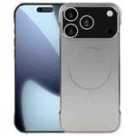 For iPhone 17 Pro Max Electroplating Frameless Frosted Anti-Glare PC MagSafe Phone Case(Titanium Gray)