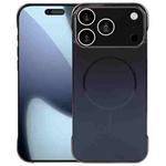 For iPhone 17 Pro Electroplating Frameless Frosted Anti-Glare PC MagSafe Phone Case(Black)
