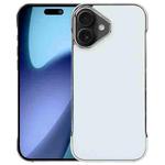 For iPhone 17 Electroplating Frameless Frosted Anti-Glare PC MagSafe Phone Case(Silver White)