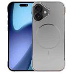 For iPhone 17 Electroplating Frameless Frosted Anti-Glare PC MagSafe Phone Case(Titanium Gray)