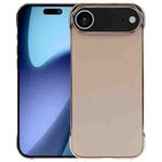 For iPhone 17 Air Electroplating Frameless Frosted Anti-Glare PC MagSafe Phone Case(Desert Gold)