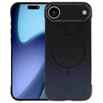 For iPhone 17 Air Electroplating Frameless Frosted Anti-Glare PC MagSafe Phone Case(Black)