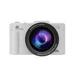 V5 64MP Retro Digital Camera 4K Recording 180 Flip Screen, Style:Large Lens(White)