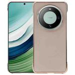 For Huawei Mate 60 Electroplating Frameless Frosted Anti-Glare PC MagSafe Phone Case(Desert Gold)