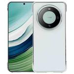 For Huawei Mate 60 Electroplating Frameless Frosted Anti-Glare PC MagSafe Phone Case(Silver White)