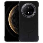 For Huawei Mate 70 Pro Electroplating Frameless Frosted Anti-Glare PC MagSafe Phone Case(Black)
