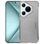 For Huawei Pura 70 Electroplating Frameless Frosted Anti-Glare PC MagSafe Phone Case(Titanium Gray)