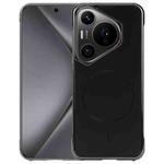 For Huawei Pura 70 Pro / 70 Pro+ Electroplating Frameless Frosted Anti-Glare PC MagSafe Phone Case(Black)