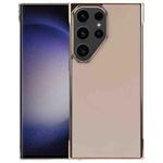 For Samsung Galaxy S23 Ultra 5G Electroplating Frameless Frosted Anti-Glare PC MagSafe Phone Case(Desert Gold)