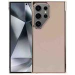 For Samsung Galaxy S25 Ultra 5G Electroplating Frameless Frosted Anti-Glare PC MagSafe Phone Case(Desert Gold)